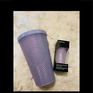 NWT bundle Starbucks icy white 16oz tumbler and keychain